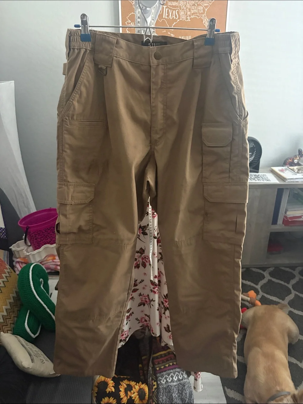 Men's Tan Cargo Pants - Durable Workwear